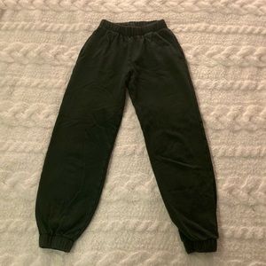 Brandy Melville Dark Green Sweatpants
